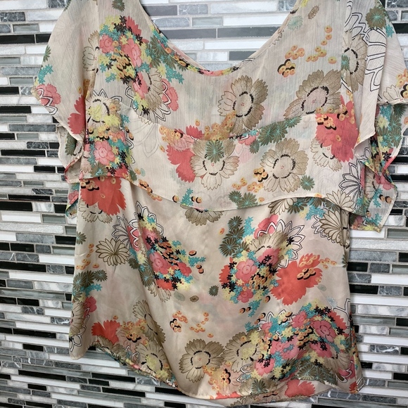 Unbranded Women’s floral tunic with a sheer top(bridgeton styled) - Picture 7 of 8